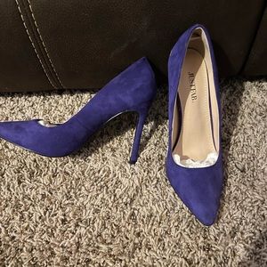 Purple Suede Heel Shoe